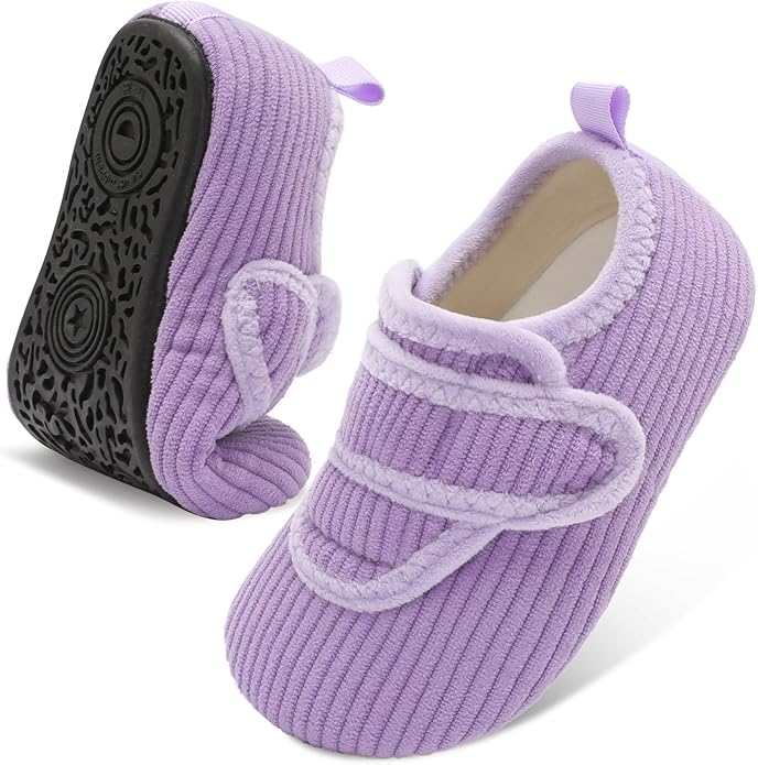 LeIsfIt Toddler Slippers Boys Girls House Shoes Soft Warm Kids House Slippers Slip on Cozy Bedroom Sock Shoes Non-slip Indoor Outdoor Slipper Shoe