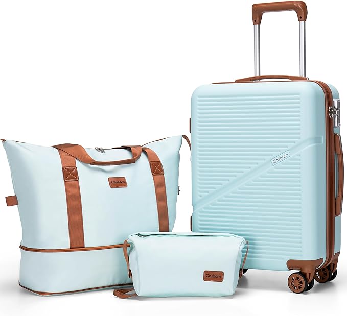 Carry On Luggage 22x14x9 Airline Approved, 20 Inch Carry on Suitcases with Wheels, ABS Lightweight Carry-on Luggage, Travel Suitcase Set with Wheels and TSA Lock