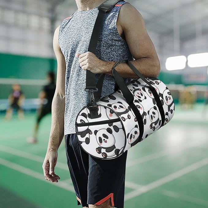 Travel Sports Lightweight Carry On Bag Cute Panda (6) Weekender Overnight Bag Dance Sports Gymnastics Bags for Men Women