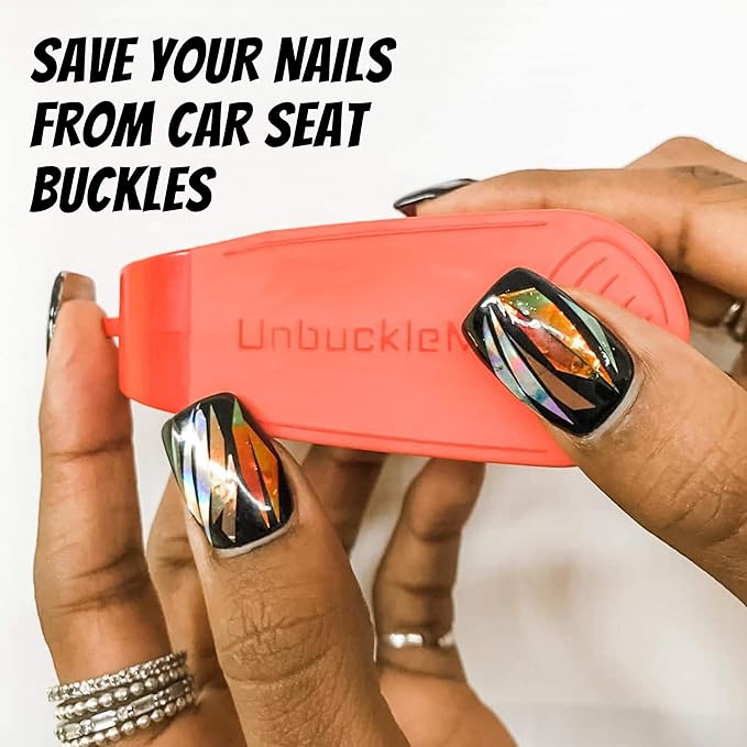 UnbuckleMe Car Seat Buckle Release Tool - Easy Opener Aid for Arthritis, Long Nails, Older Kids - Button Pusher for Infant, Toddler, Convertible 5 pt Harness car Seats - As Seen on Shark Tank (Gray)
