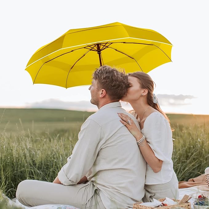 MRTLLOA 42/49 Inch Compact Travel Essentials Umbrella for Rain, Lightweight, Portable, Automatic, Strong, Waterproof Folding Umbrellas for Women, Men and Teenagers