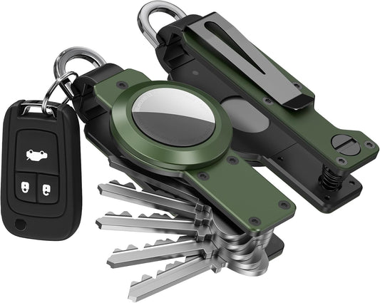 Key Organizer for Men/Women Compact Key Holder Minimalist Key Case Metal Key Chain Key Holder for Keychain Secures 2-6 Keys