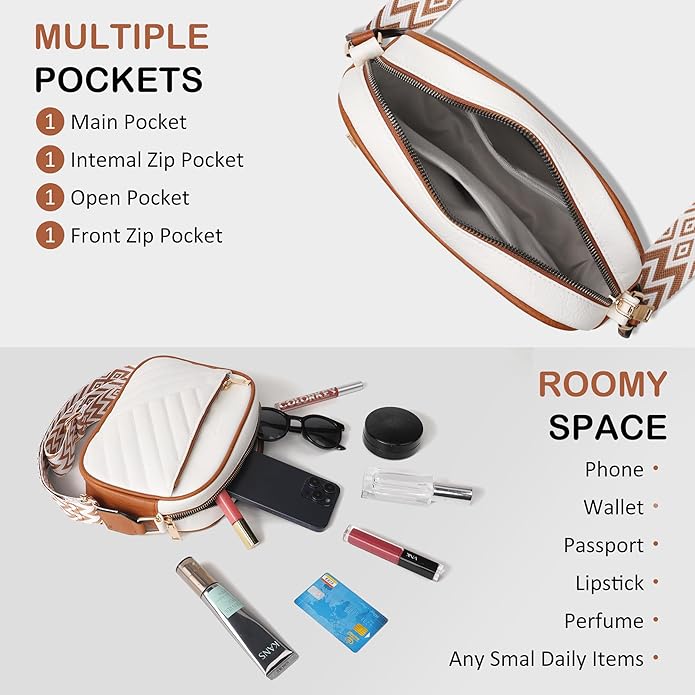 TANTOMI Small Crossbody Bags for Women, Small Purses with Card Slots Phone Purse Wide Adjustable Strap