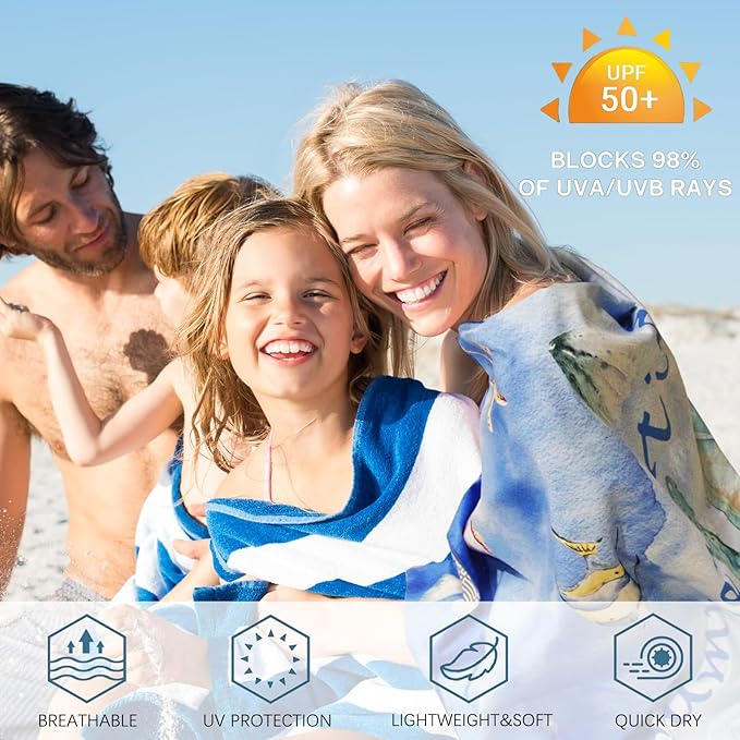 PY SUPER MODE 2 Pack Beach Towel - 75 x 35 inches Quick Dry Microfiber Beach Towels Oversized, Lightweight Soft and Absorbent Suitable for Swimming Pool Camping for Kids & Adults