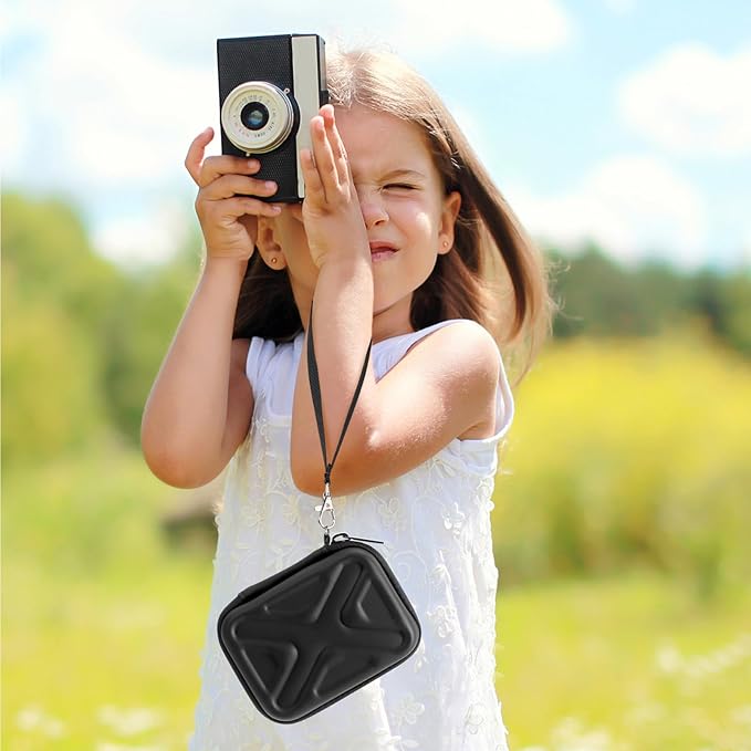 Camera Case for AbergBest 21 Mega Pixels 2.7" LCD Rechargeable HD/Kodak Pixpro/Canon PowerShot ELPH 180/190/Sony DSCW800/DSCW830 Cameras, Travel Carrying Protective Case for Digital Camera - Black