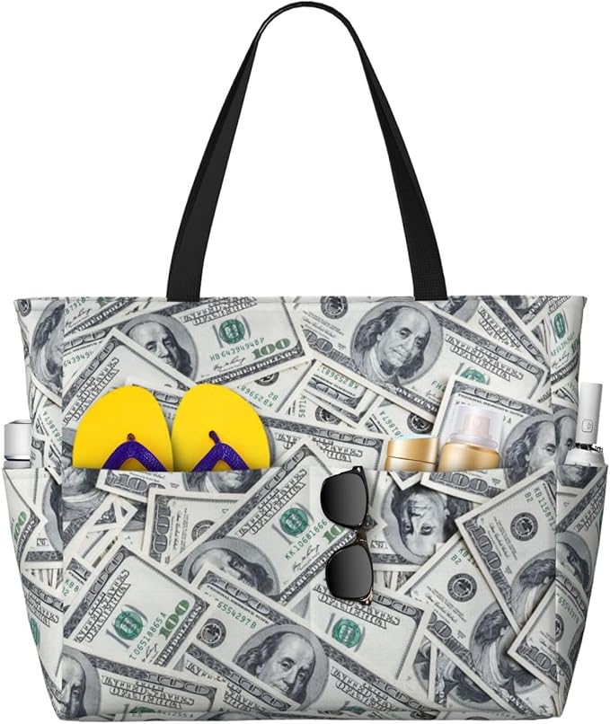 Beach Tote Bag for Women Beach Bag Waterproof and Sandproof Tote Bag with Wet Bag Large Travel Bag for Weekend Travel