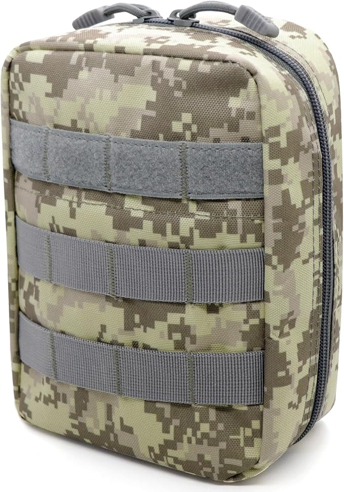 Qavctw Tactical Pouch Utility Organizer Molle Pouches EMT Ifak Medical First Aid Kit Utility Pouch with Two Zippers for Outdoor Tactical Survival Bag