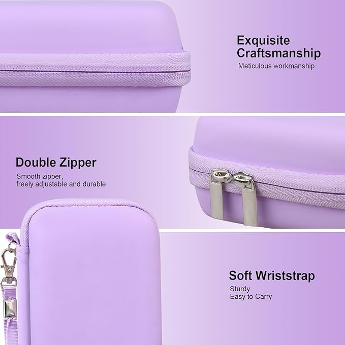 RAIALL Carrying Case for Canon PowerShot SX740/ SX730/ SX720/ SX710/ SX610/ SX260/ ELPH 360 HS Digital Camera, Vlogging Camera Travel Hard Bag, Mesh Pocket for Battery, SD Cards and USB Cable, Purple