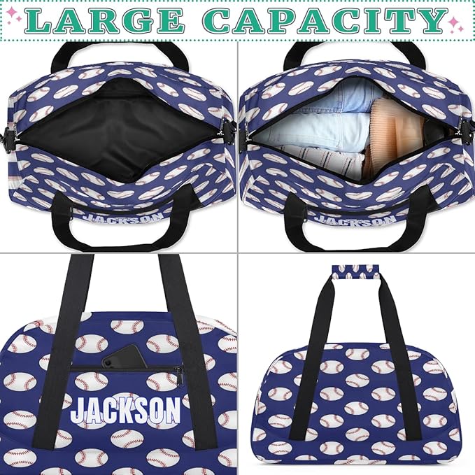Custom Basketball Gym Duffel for Kids Boys,Personalized Duffel Bag Overnight Bags for Travel Weekender Practice