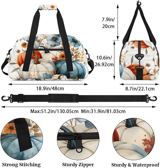 Vegetables Pumpkin Kids-Duffel-Bags Gymnastics Dance Bag Carry-On Overnight Travel Gym Lightweight Dance Sports Bags For Girls Boys Kids，