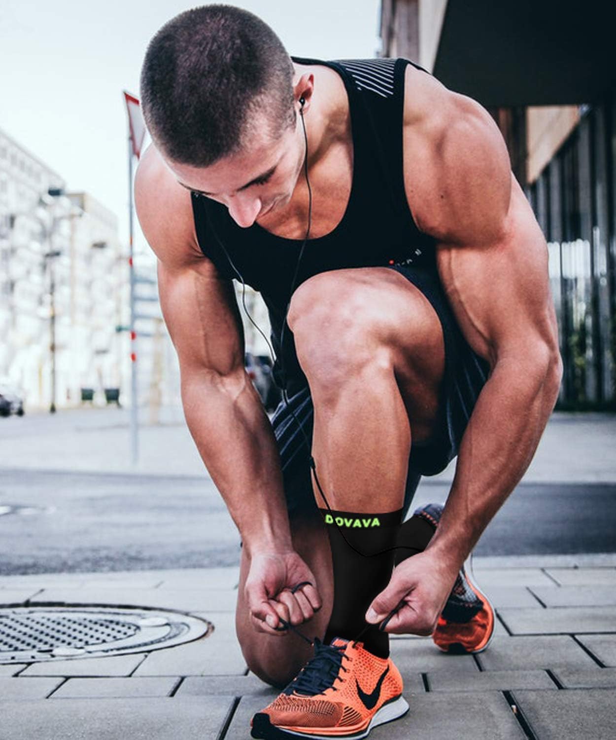 DOVAVA Dri-tech Compression Crew Socks (4/6 Pairs), Comfort Boost Circulation