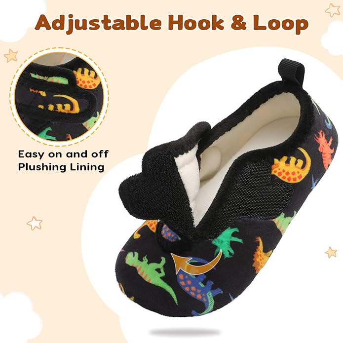 LeIsfIt Toddler Slippers Boys Girls House Shoes Soft Warm Kids House Slippers Slip on Cozy Bedroom Sock Shoes Non-slip Indoor Outdoor Slipper Shoe