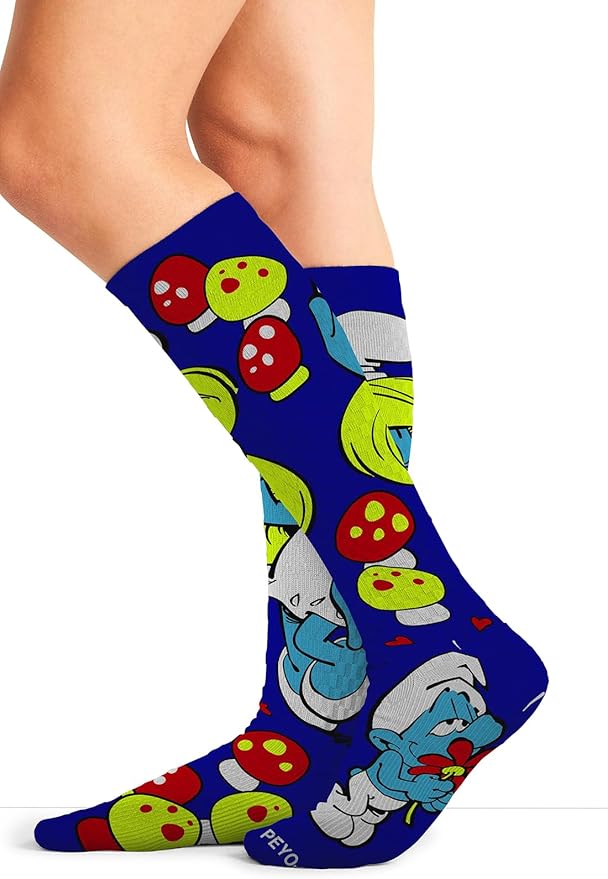 Cherokee Women's 10-15mmHg Compression Socks – Fun Print Knee Highs with Light Support, Soft Feel - PRINTSUPPORT