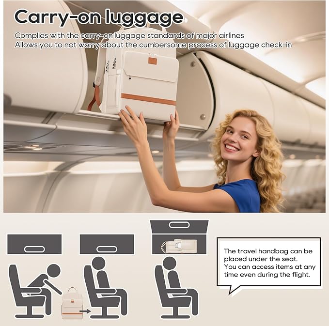 imiomo Carry on Luggage Airline Approved with Front Pocket and USB Port, Hard Shell 20 Inch Travel Carry-on Suitcase with Spinner Wheels and TSA Lock, White