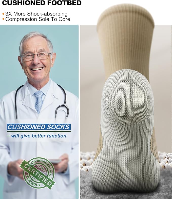 BULLIANT Compression Socks 3Pairs-15-20mmHg Circulation Support Men Women Hiking Sports Recovery-Upgraded Wicking Tech