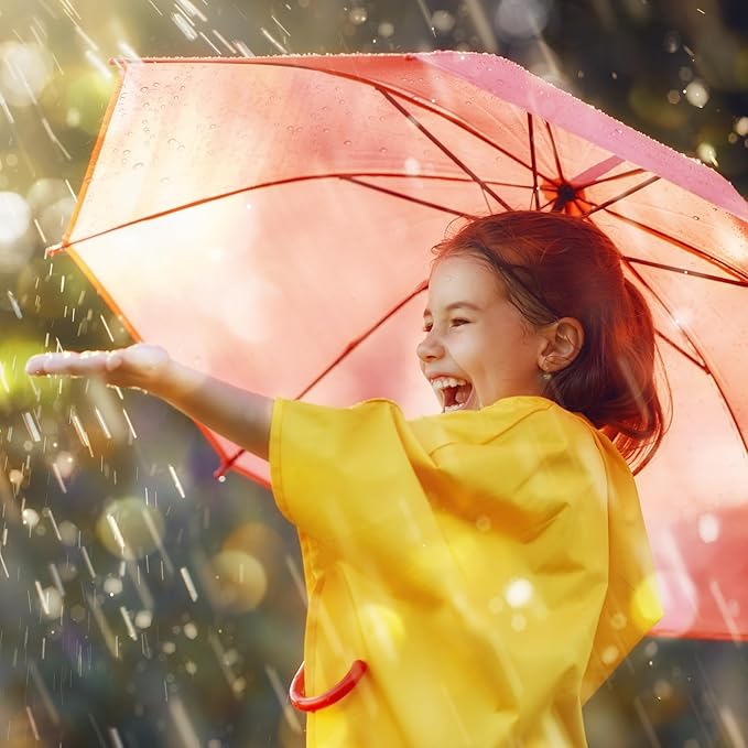 Iconikal Children's Rain Poncho, Yellow