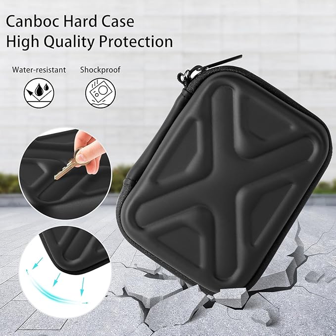 Camera Case for AbergBest 21 Mega Pixels 2.7" LCD Rechargeable HD/Kodak Pixpro/Canon PowerShot ELPH 180/190/Sony DSCW800/DSCW830 Cameras, Travel Carrying Protective Case for Digital Camera - Black