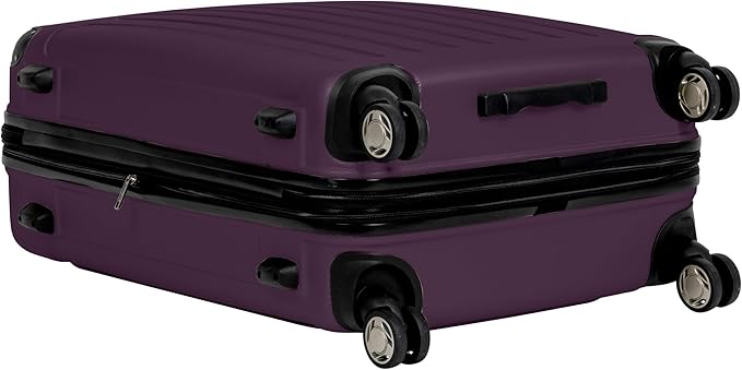 Kenneth Cole REACTION Renegade Luggage Expandable 8-Wheel Spinner Lightweight Hardside Suitcase, Midnight Plum, 3-Piece Set (20"/24"/28")