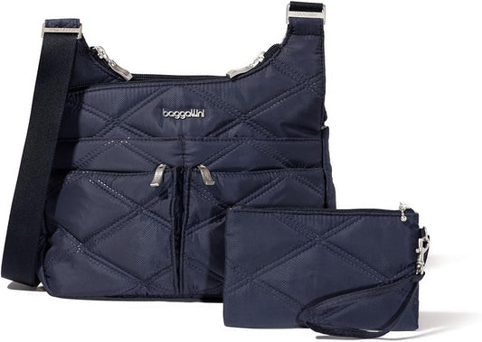 Baggallini Crossbody Travel Bag 11x8.5 Lightweight Water-resistant Nylon Handbag
