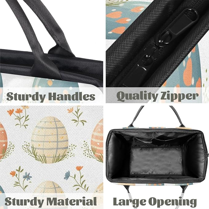 Easter Egg Design Overnight Weekender Bag for Women Men Travel Duffel Bags Waterproof Luggage Carry on Sports Yoga Gym Bag