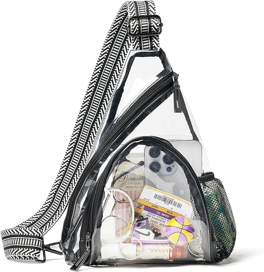7L Sling Bag For Women Men Backpack Fanny Pack Crossbody Chest Travel Shoulder Belt Bags Purse Handbag PU Leather