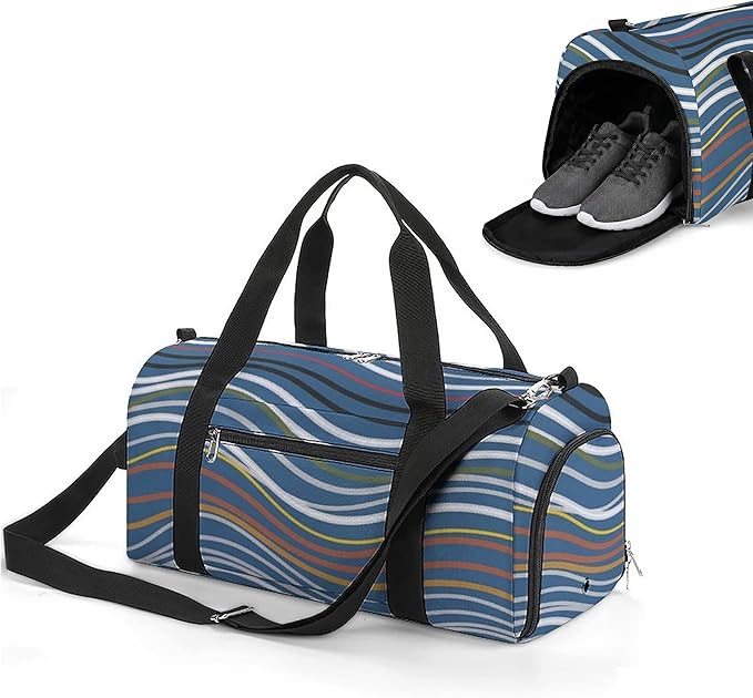 Gym Bag for Men & Women Duffle Bag with Shoe Compartment for Travel Overnight Weekender Fitness Sports