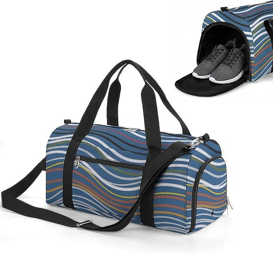 Gym Bag for Men & Women Duffle Bag with Shoe Compartment for Travel Overnight Weekender Fitness Sports
