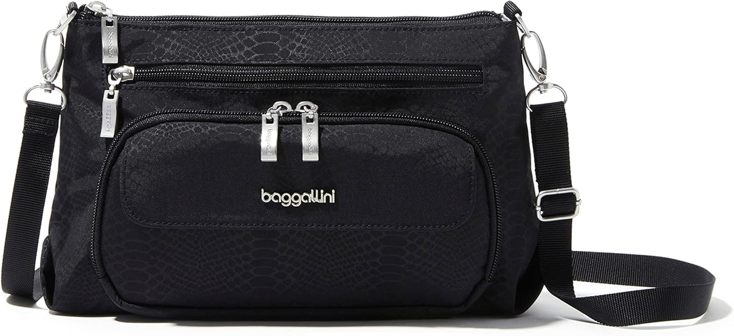 Baggallini Original Everyday 11x7.5 Crossbody Bags Rfid Protected Lightweight Nylon Zippered Travel Purse