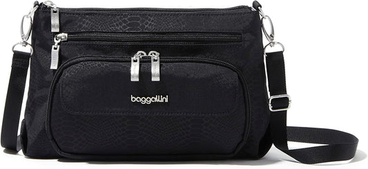 Baggallini Original Everyday 11x7.5 Crossbody Bags Rfid Protected Lightweight Nylon Zippered Travel Purse