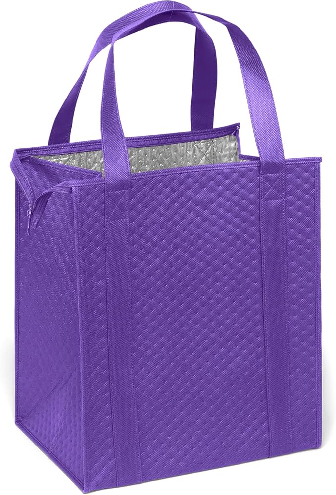 Mediz Hannah Direct Large Capacity Heavy Duty Insulated Smart Shopping Bag - Strong Reusable Grocery Tote 2 Pack