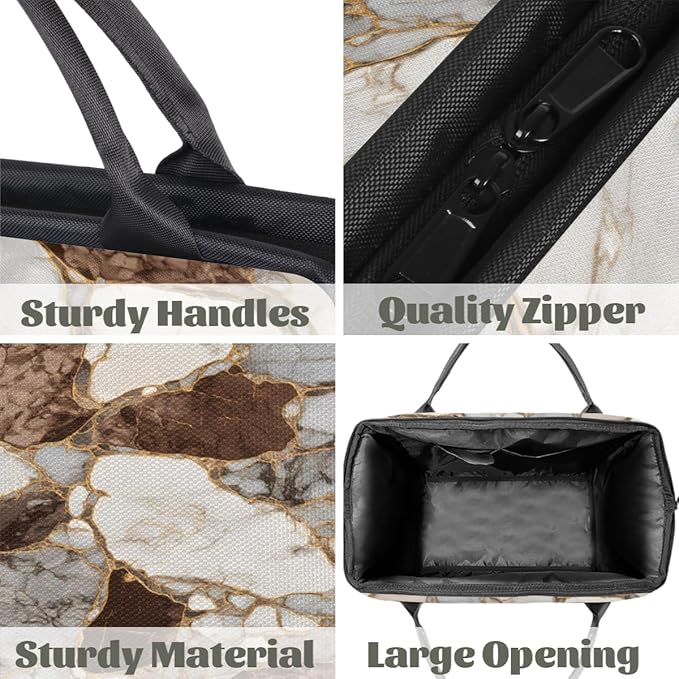 Marble Overnight Weekender Bag for Women Men Travel Duffel Bags Waterproof Luggage Carry on Sports Yoga Gym Bag