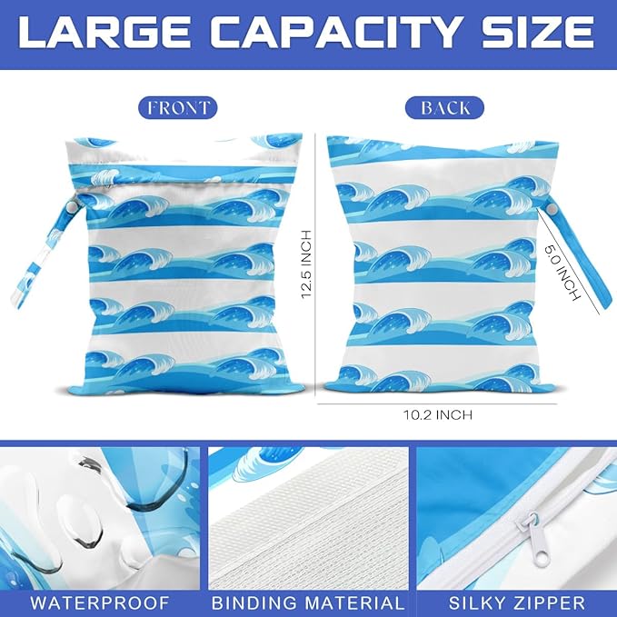 JIUWEIHU Beach Pool Bag And Wet Dry Bag Waterproof Sandproof Tree Beach Laundry Tote Bags for Swimsuits for Travel
