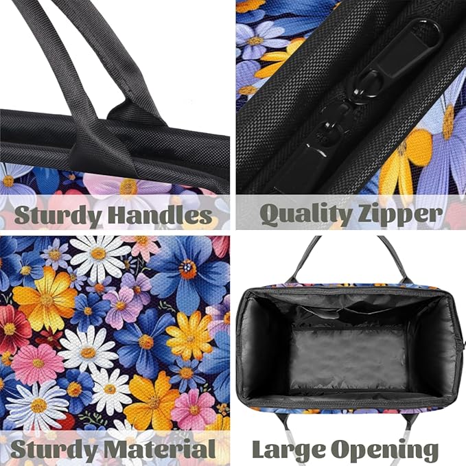 Boho Colorful Floral Overnight Weekender Bag for Women Men Travel Duffel Bags Waterproof Luggage Carry on Sports Yoga Gym Bag