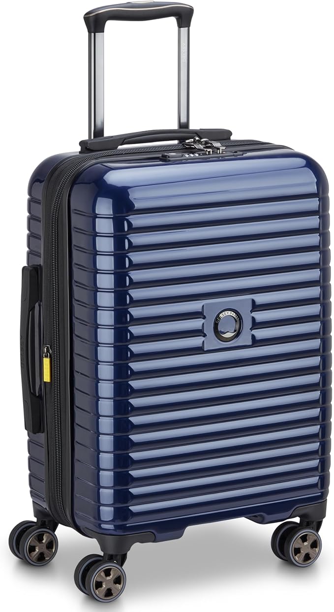 DELSEY PARIS Cruise 3.0 Hardside Expandable Luggage with Spinner Wheels, Deep Sea Navy, Carry on 20 Inch