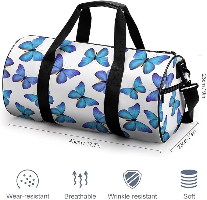 Workout Lightweight Duffel Bags Butterfly (89) Carry On Weekender Overnight Bag Gym Sport Yoga Dance Bags