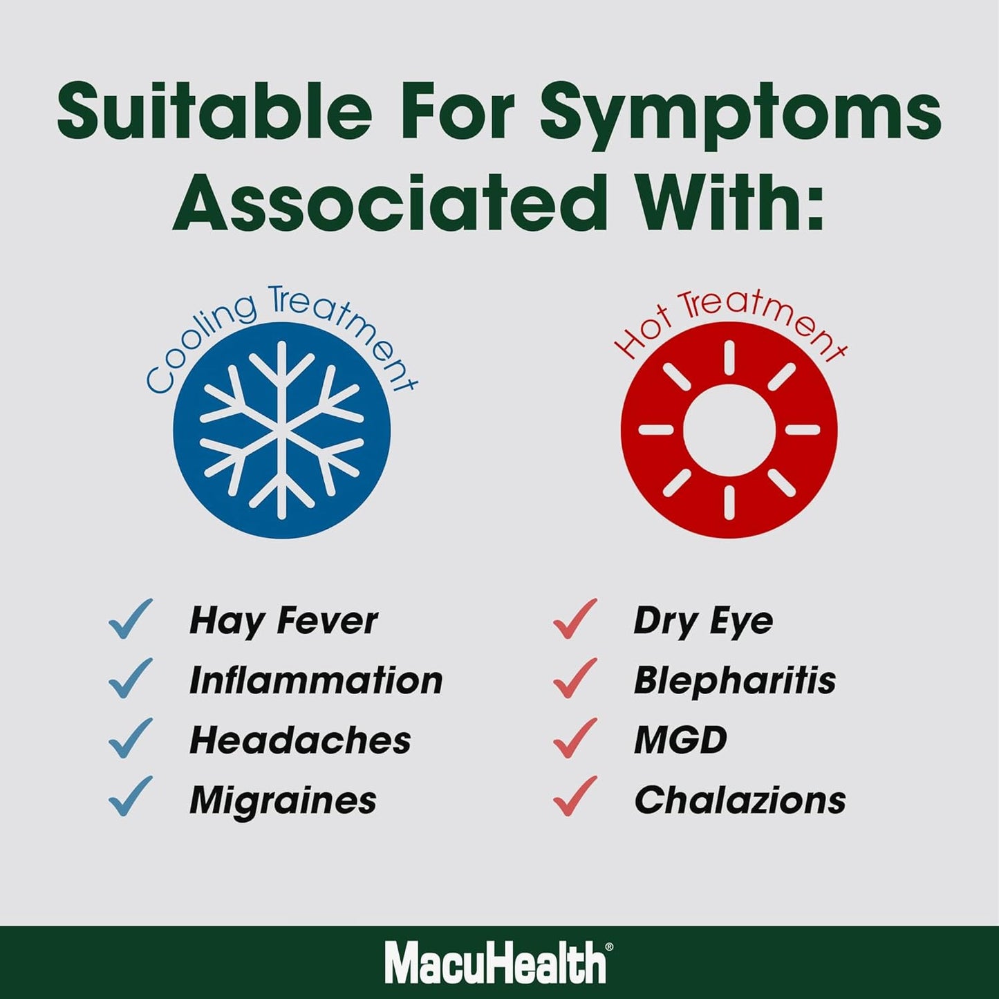 Macuhealth MacuMask - Moist Heat Eye Compress for Dry Eyes, Blepharitis, MGD & Digital Eye Strain, Adjustable Strap, SterilEyes Technology, Microwave & Freezer Safe, Hot or Cold Compress (Premium)