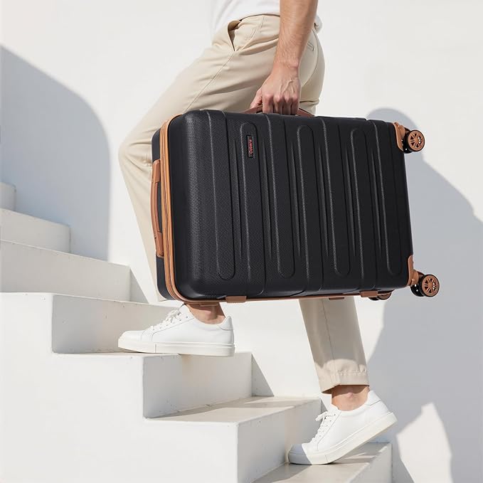 Luggage Sets 5 Piece Durable Suitcase Set with Spinner Wheels, Hard Shell Carry on Luggage with TSA Lock, Large Checked Travel Suitcases for Men and Women