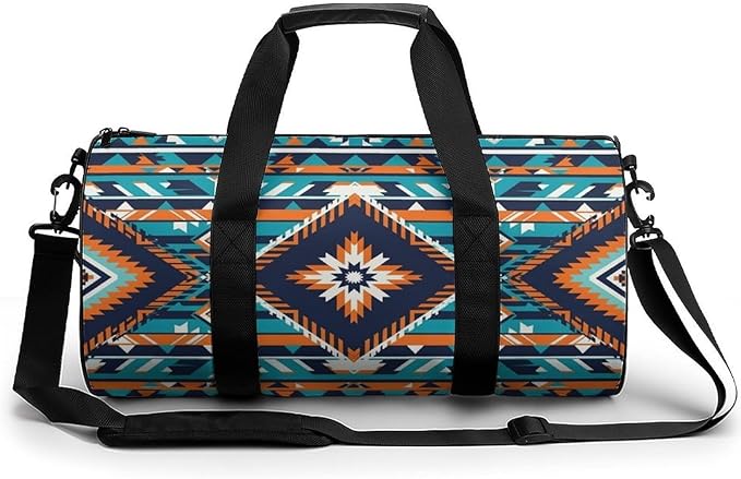 Workout Lightweight Duffel Bags Western Native Aztec (3) Carry On Weekender Overnight Bag Gym Sport Yoga Dance Bags
