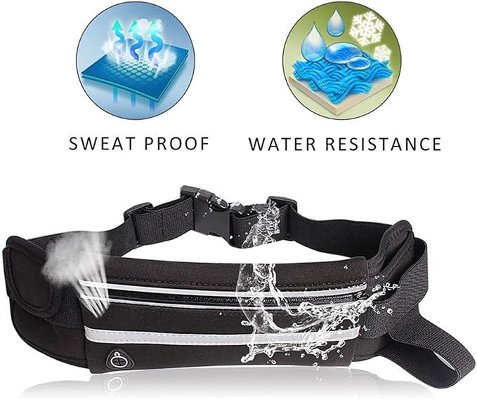 Anti-Theft Invisible Waist Bag, money belt for travel women hidden, hydration belts with water bottle (1, Orange)
