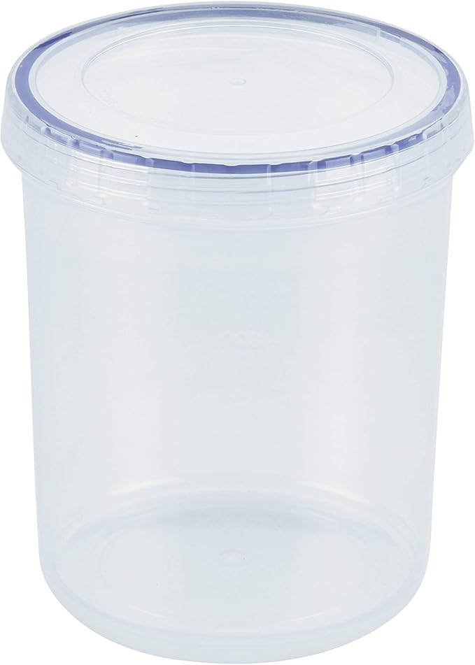 LocknLock Easy Essentials Twist Food Storage lids/Airtight containers, BPA Free, Tall-30.4oz Clear (Pack of 2)