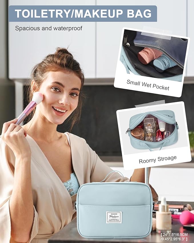 Gym Bag Womens Mens with Shoes Compartment and Wet Pocket Travel Duffel Bag for Women for Plane Sport Gym Tote Bags with Toiletry Bag Waterproof Weekend Overnight Carry on Bag Hospital Holdalls