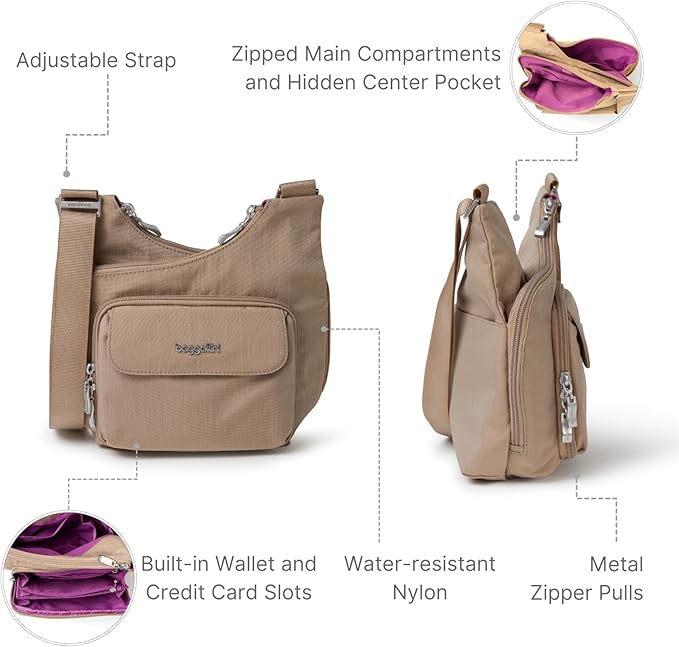 Baggallini Women Criss Cross Crossbody Bag