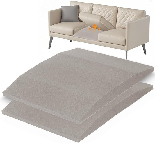 20"x20"Couch Cushion Support for Sagging Seat, Trapezoid 40D High Density Foam Couch,Sofa Cushion Support Replacement for Furniture Sagging, Grey(2PCS)