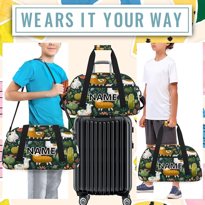 Sheep Mini Gym Bag 18 inch for Women Men Waterproof Custom Sheep Pet Floral Travel Duffel Bag Carry On Overnight Tote Nurse Bag for Work Fitness Hiking