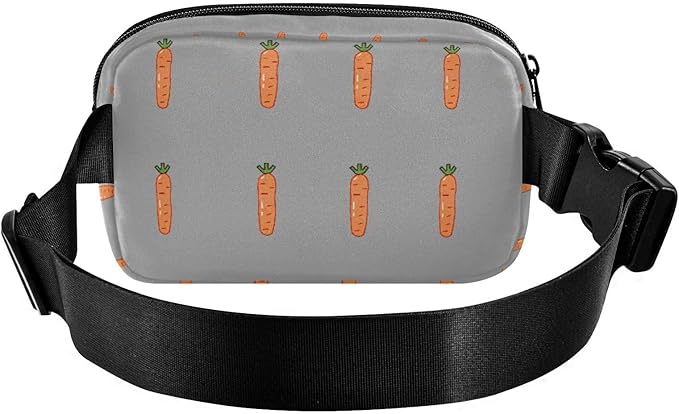 Kawaii Carrots Fanny Pack for Women Men Water Resistant Fashion Waist Packs with Adjustable Strap Belt Bag for Travel Workout Jogging Hiking 21219051
