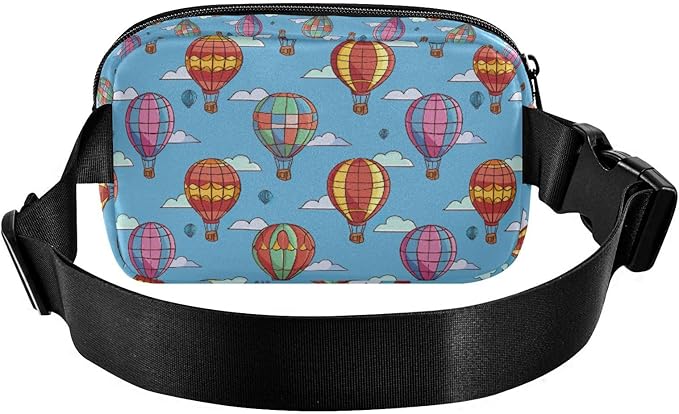Colorful Hot Air Balloons Fanny Pack for Women Men Water Resistant Fashion Waist Packs with Adjustable Strap Belt Bag for Travel Workout Jogging Hiking 21219154