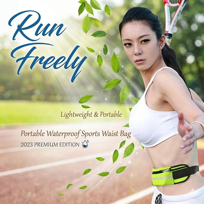 Anti-Theft Invisible Waist Bag, Anti-Theft Money Belt Multifunctional Outdoor Sports Waist Bag with Water Bottle Strap (Green)