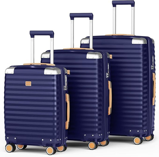 Joyway Luggage Set 3-Piece PP Hardshell Luggage with TSA Lock & Spinner Wheels – Lightweight Suitcase Set with Corner Protectors for Effortless Travel