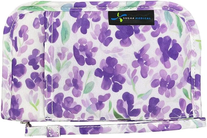 Sugar Medical Diabetes Supply Case |Diabetic Care Products | Diabetic Supplies Travel Organizer | Diabetic Supply Bag | Glucose Meter Kit | Diabetic Bags for Supplies | Glucometer Case (Tessa Floral)