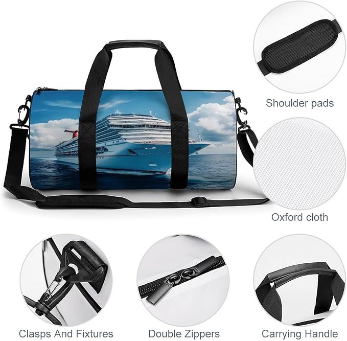 Big Carnival-Cruise Ship Gym Bag Travel Duffel Bag Lightweight Carry On Bags Weekender Bags for Women Men